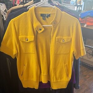 Ralph Lauren Yellow Short Sleeve Sweater